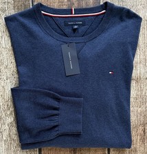 TOMMY HILFIGER CREWNECK SWEATER BLUE MENS XL NEW WITH TAGS