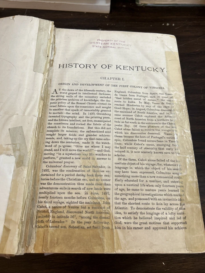 1886, Kentucky, a History of the State, W. H. Perrin, Illustrated (#4322) Ex-lib - Image 3 of 4