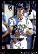 2025 Topps Update True Photo #US306 Jake Mangum RC ROOKIE Rays SP