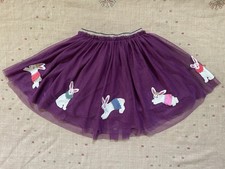 Mini Boden Purple Bunny Applique Tulle Skirt, Size 9/10