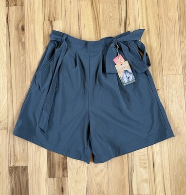 Royal Robbins Spotless Traveler  Shorts Women's Small NWT Slate Blue Gray Active