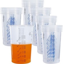 32 Ounce 1000ml Disposable Flexible Clear Graduated Plastic Mixing Cups