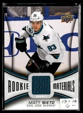 2013-14 Upper Deck Rookie Materials Matt Nieto San Jose Sharks #RM-MN