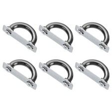 6 Pcs Arch Bridge Buckle, Metal D-Ring Connector 26x14x4mm, Black