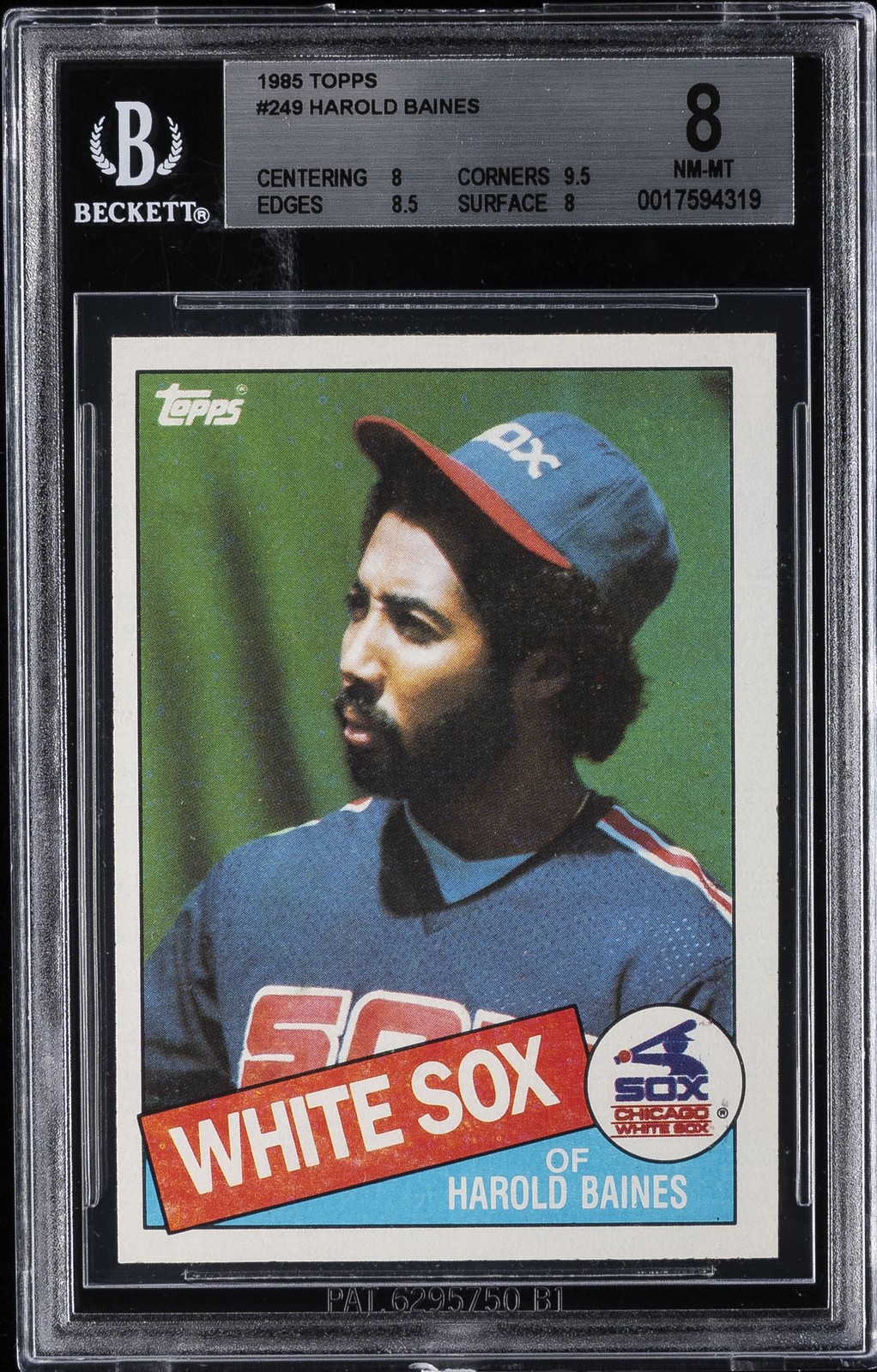 1985 TOPPS #249 HAROLD BAINES BGS 8