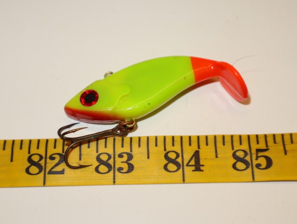 Leurre Vintage Mann's Pogo Shad 2-7/8 – Rare, Crankbait Américain, Hameçons Affûtés, Bon état