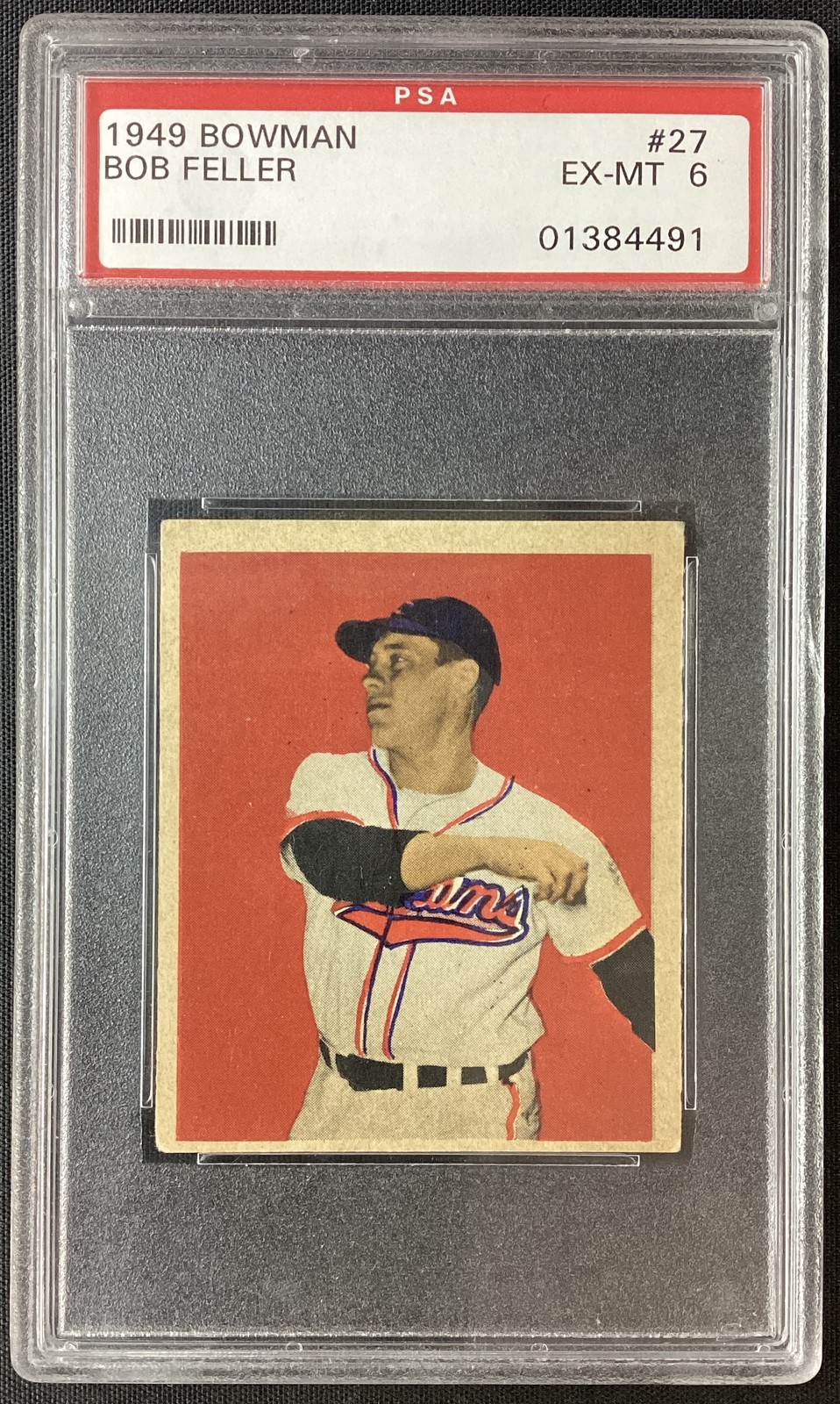 PSA 6 1949 Bowman #27 Bob Feller Cleveland Indians HOF NEWLY GRADED!