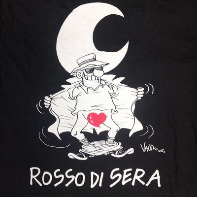 VAURO SENESI SAMMLER T SHIRT ABENDROT COMIC T-SHIRT RUSSEL GRL