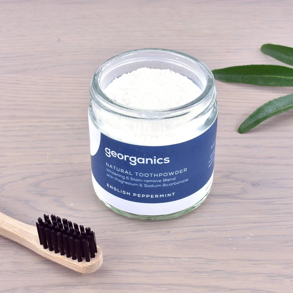 Georganics Natural Whitening Toothpowder - English Peppermint - 60ml