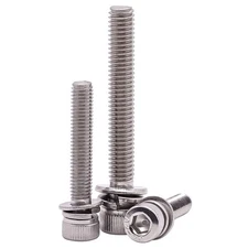 M6 x 40mm 20 PCS Socket Head Cap Screws with Flat M6-1.0 x 40mm, Silver 