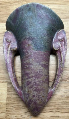 Roseville Carnelian II Circa 1926 Wall Pocket 1247-8 Great Colors “W@W”