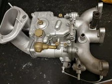 FIAT 2300 S COUPE CARBURETOR COMPLETE WITH IN AND OUTLET MANIFOLD COMPLETE SET