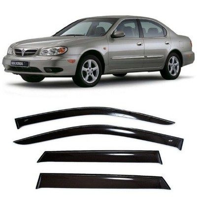 Tape-on Window Visors Rain Guards Fit Nissan Maxima A33 2000-08 Wind Deflectors