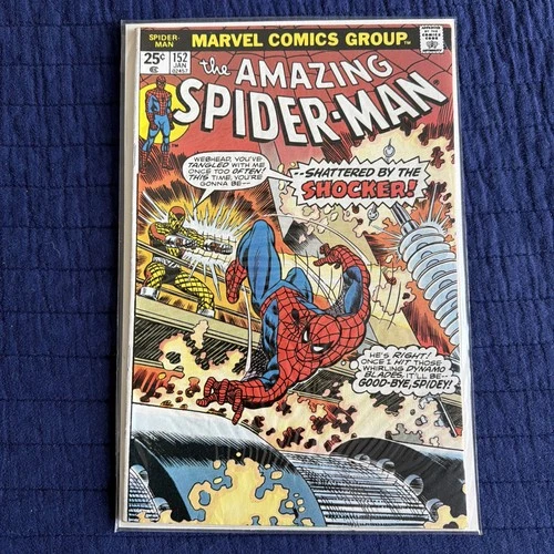 Amazing Spider-Man #152 Shattered by Shocker! Marvel 1976 Marvel Value Stamp