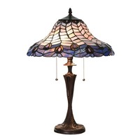 5LL-6338 Tiffany-Tischlampe-Tischleuchte-Stehlampe-Schreibtischlampe Clayre & Ee