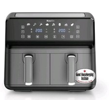 Keplin 9L Dual Zone Air Fryer -8in1 Cooking Functions,2700W Energy-Saving Cooker