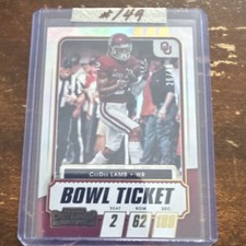 Panini 2021 Contenders Draft Picks Bowl Ticket CeeDee Lamb #189/49 Oklahoma NCAA