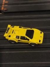 Tyco Lamborghini Countach Yellow HO Slot Car Tyco 440 X2 Wow