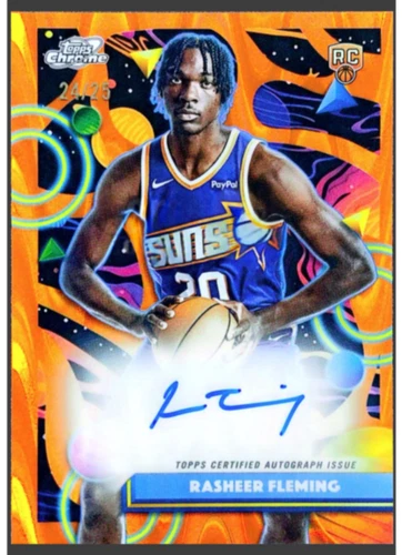 2025 Topps Cosmic Chrome Basketball Orange Galactic Refractor Rasheer Fleming #CCA-RF