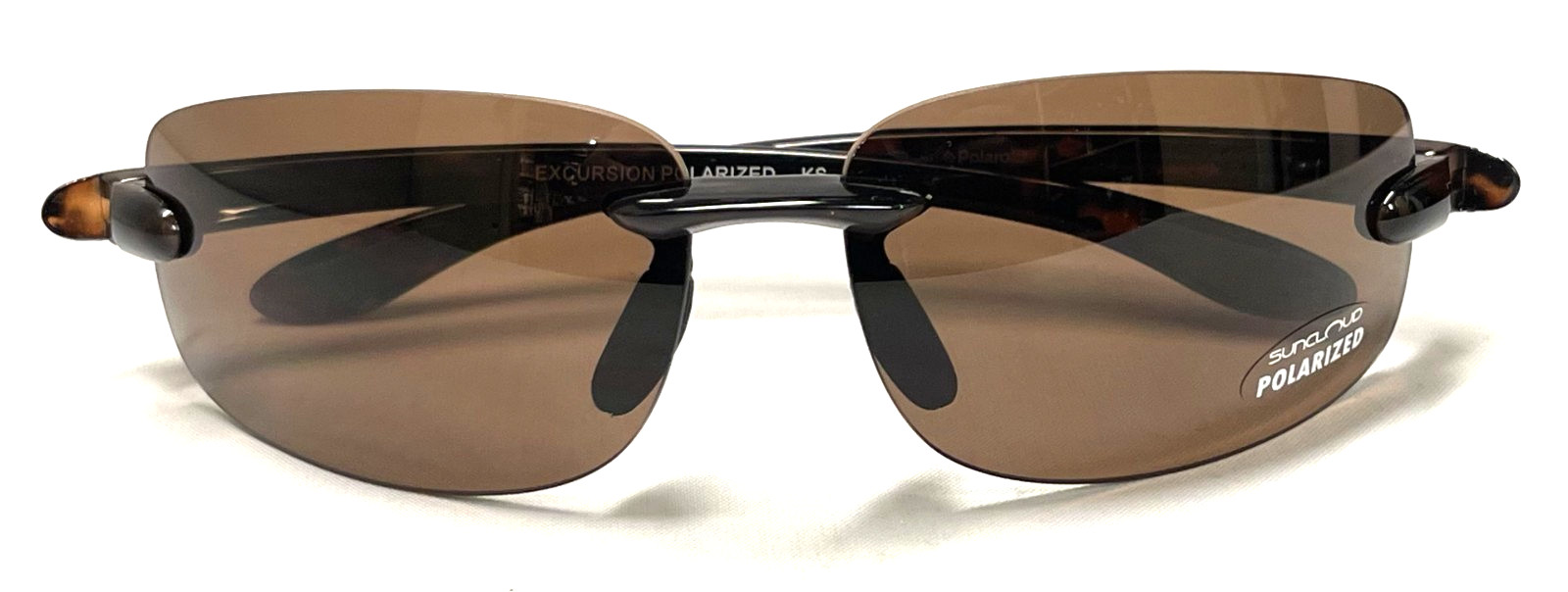 SUNCLOUD EXCURSION Brown Plastic Tortoise Rimless… - image 7