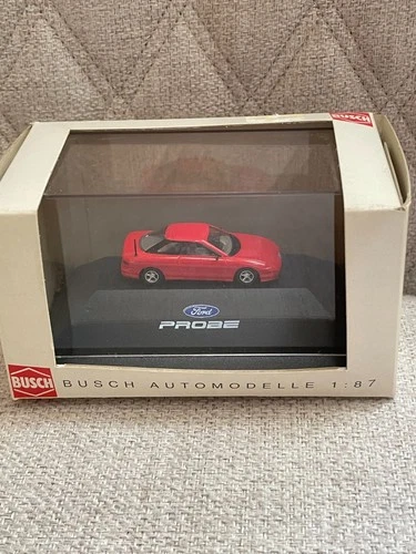 RARE BUSCH AUTOMODELLE RED FORD PROBE 24V HO 1:87 SCALE CAR NEW IN BOX #47402