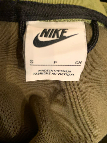 Nike Men's Green/Brown Colorblock Full-Zip Hooded Hoodie Size S