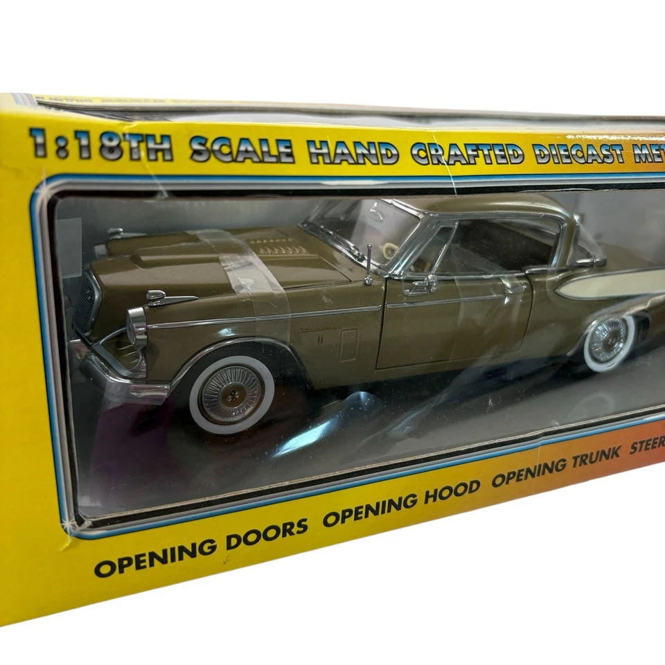 Motor City Classics 1:18 Diecast 1957 Studebaker Golden Hawk Tiara Gold NIB Vtg - Изображение 4 из 4