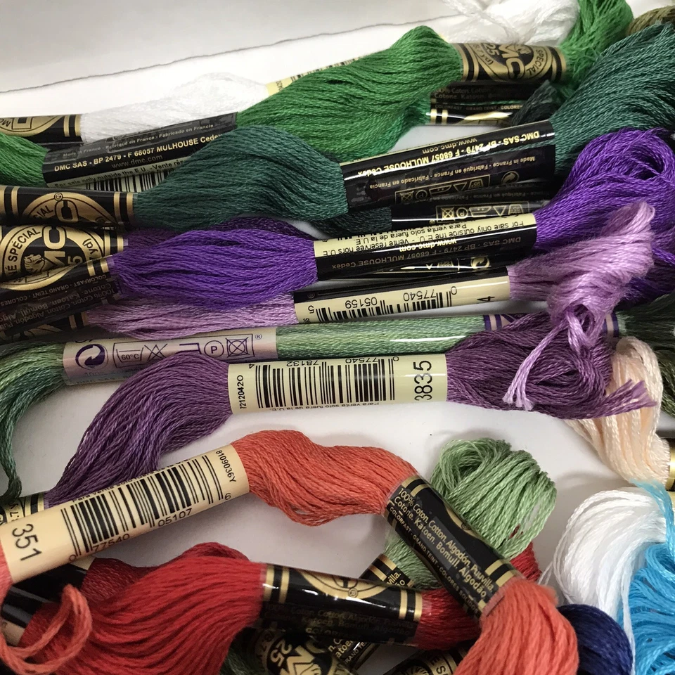 DMC Embroidery Floss Thread 100% Cotton  6 Strand Lot of 130 Skeins  - Image 4 of 4