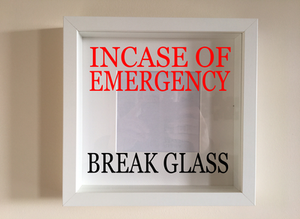 Case Frame Vinyl Decal Sticker Mural Art Citation En Cas D Urgence Break Verre Ebay