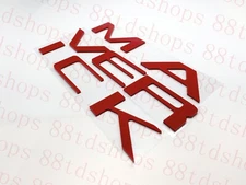 Gloss red Tailgate Insert Letters Adhesive Emblem For MAVERICK 2022 2023 Badge