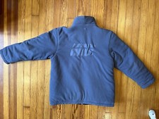 Vintage Nike Jacket Youth Large 14-16 Blue Gray Reversible Swoosh Logo 90s Y2K