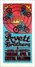 Avett Brothers Poster Original 2008 Crystal Ballroom Hand Signed Gary Houston
