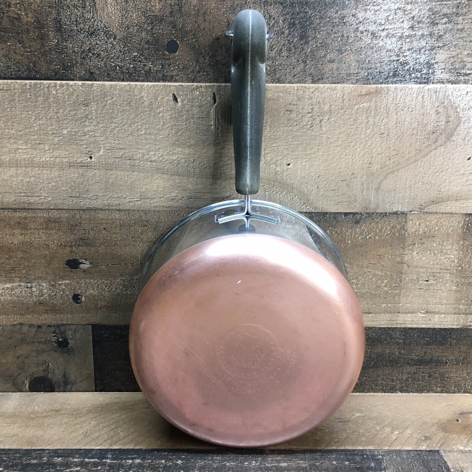Vintage Revere Ware 1 1/2 Qt Sauce Pan Copper Bottom W/Lid *Process Patent* USA