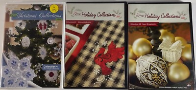OESD Embroidery CD Set of 3 Christmas Collections 2010 Holiday Collections #1&2