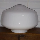 Vintage Style White Glass Shade Ceiling Paddle Fan Light School House Globe