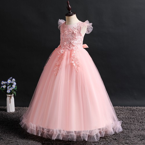Flower Girls Dress Wedding Bridesmaid Princess Party Pageant Gown Kids Dresses - Picture 40 of 41
