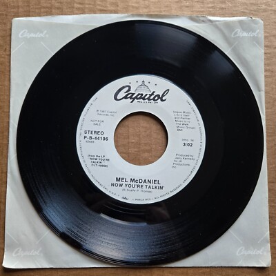MEL MCDANIEL Now You're Talkin DJ PROMO 45 7'' Record Vinyl Records