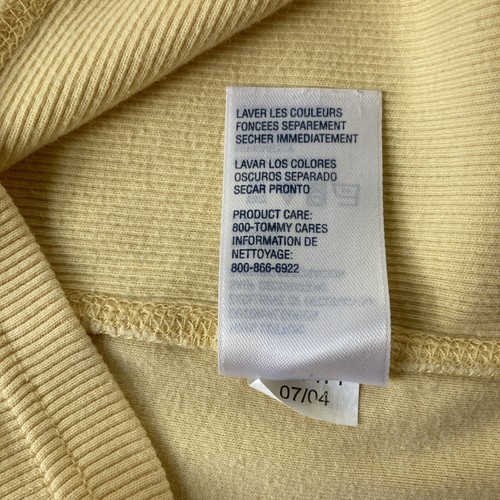 Vintage Tommy Hilfiger Womens Yellow 100% Cotton Logo Stripe T Shirt Size XL EUC - Picture 7 of 7