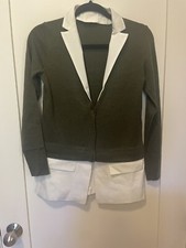 EEUC 3.1 Philip Lim Wool Knit button Front Blazer Removable collar SZ S 795