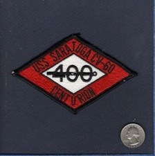 CV-60 USS SARATOGA 400 CENTURION TRAPS Carrier Landings US Navy Squadron Patch