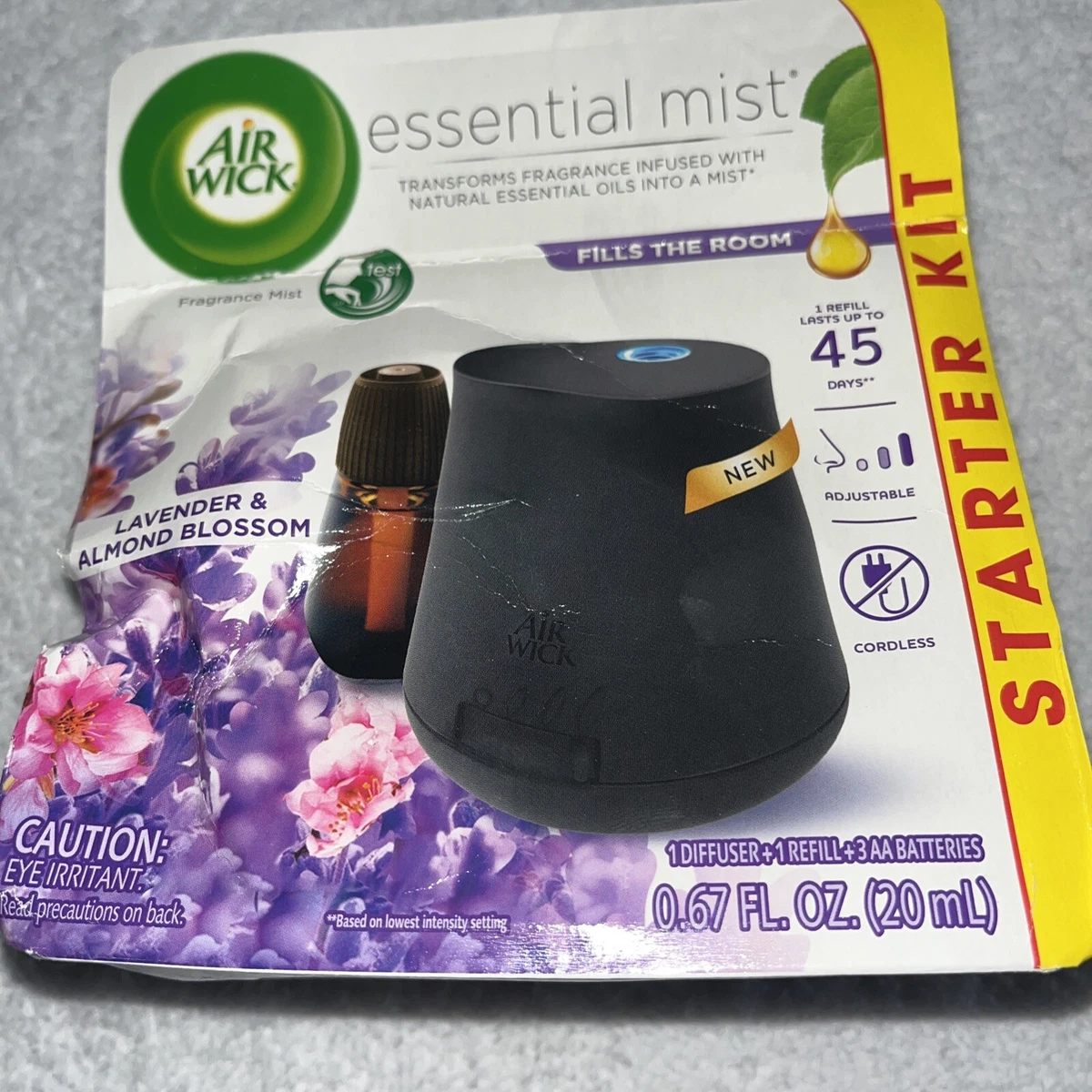 Air Wick Essential Mist Starter Kit (Diffuser + Refill), Lavender and  Almond Blossom, Essential Oils Diffuser, Air Freshener