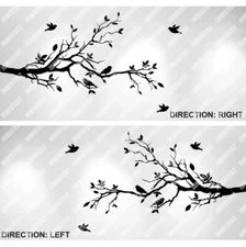 Tree Branches Wall Decal Love Birds Vinyl Sticker Nursery Leaves - Any Size