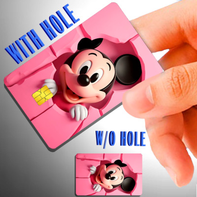 Mickey & Minnie Mouse Credit Debit Card Sticker Skin Decal HOLOGRAPHIC