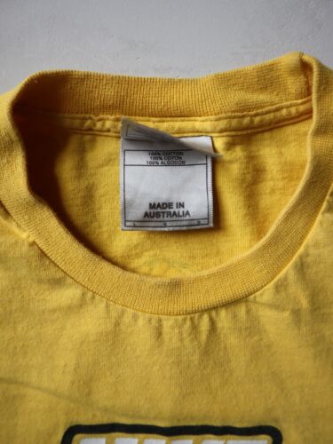 Vintage Nike Shirt Mens Small Yellow Tee Centre Swoosh Tick Australia - Picture 3 of 6