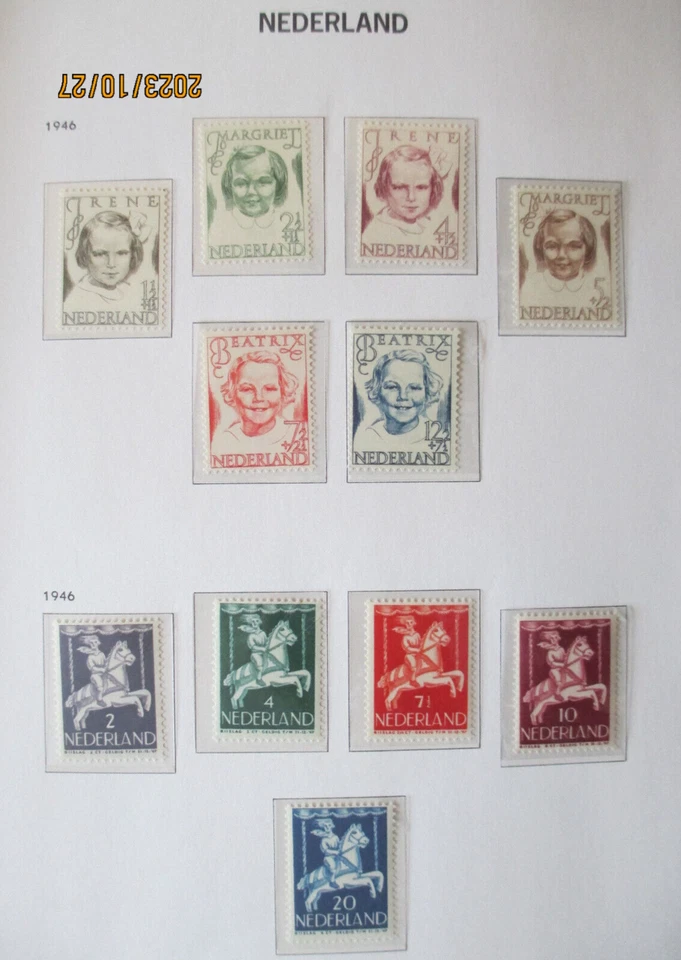 Colección Países Bajos 1945 - 1980 en DAVO Hingeless Comfort Album MNH Foto 3 de 4