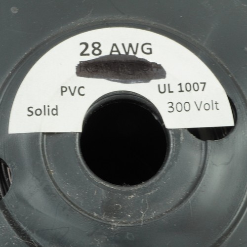 100ft Coil 28 AWG Solid Core Wire 300V 28 gauge Black - Picture 2 of 3