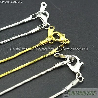 Collana a forma di serpente sottile placcata in argento da 10 pezzi adatta... - Immagine 3 di 4