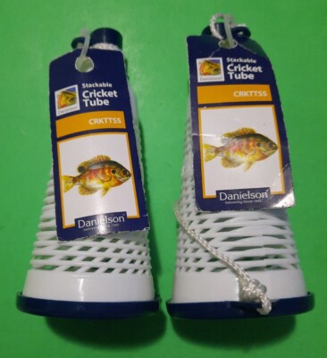Lot Of 2 Danielson Stackable Cricket Tubes Fishing Cricket Holder 5''