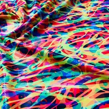 Colorful Green Marble Print Nylon Spandex Fabric 4 Way Stretch for Swimwear