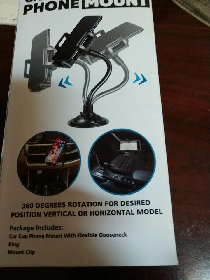 Universal Car Cup Drink Holder Stand Cradle Adjustable 360 Cell Phone (2-FD-68) - Image 4 of 4